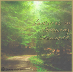 image of a path in a forest. Text reads "Ventures in Growing Stewards"