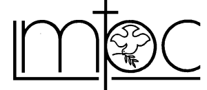 Lombard Mennonite Peace Center logo [Image description: stylized letters "LMPC"; the letter L is upper case, the other letters are lower case; the "m" sits inside the "L". The letter "p" has a cross rising from the vertical line of the "p" and an outline of a dive with a branch in its beak is in the circle of the "p", with its wings spread, flying downward.]