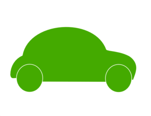 [Image description: green clipart silhouette of a car]